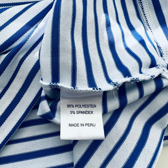 Southern Point Boys Performance Polo blue stripe M - Picture 4 of 6